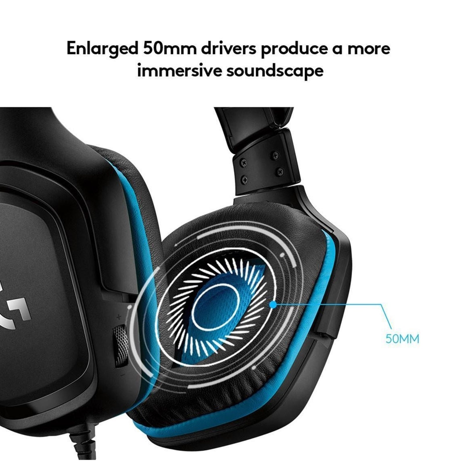 Logitech G432 Gaming Headset, Black