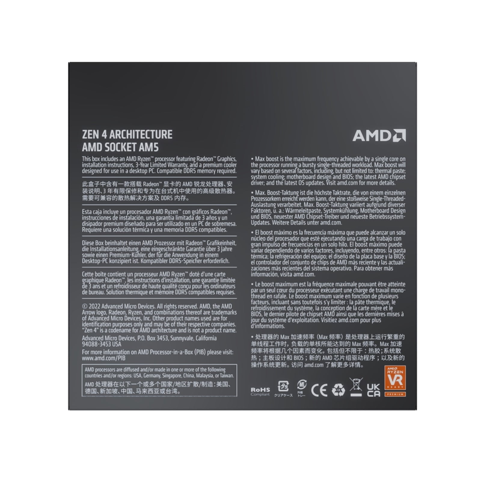 AMD Ryzen 9 7900 3.7GHz 12 Core AM5 Processor