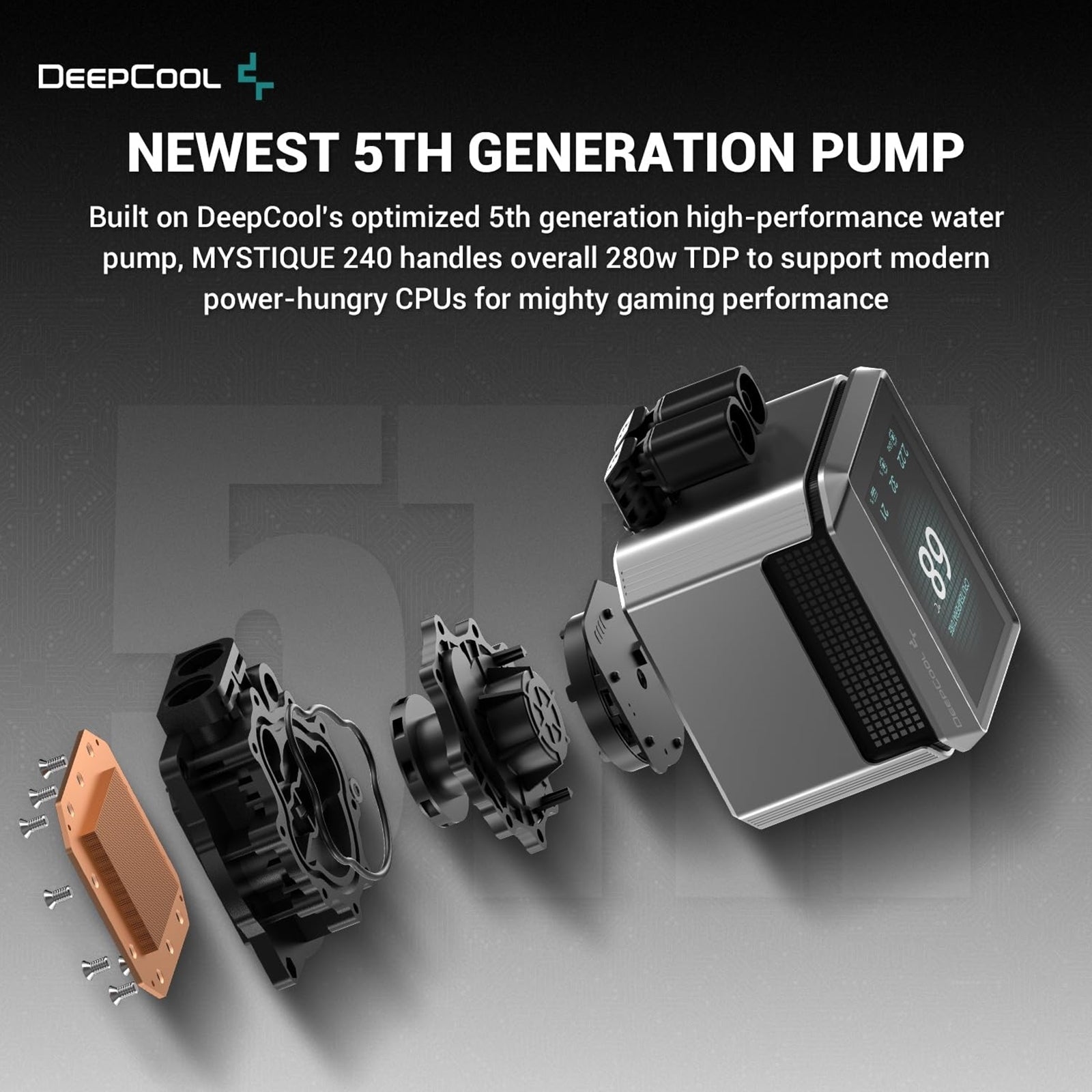DeepCool Mystique 240 CPU Cooler, Universal Socket