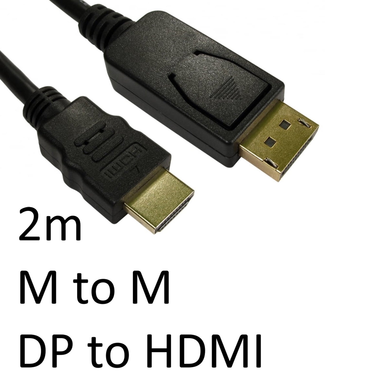 DisplayPort (M) to HDMI (M) 2m Black Cable