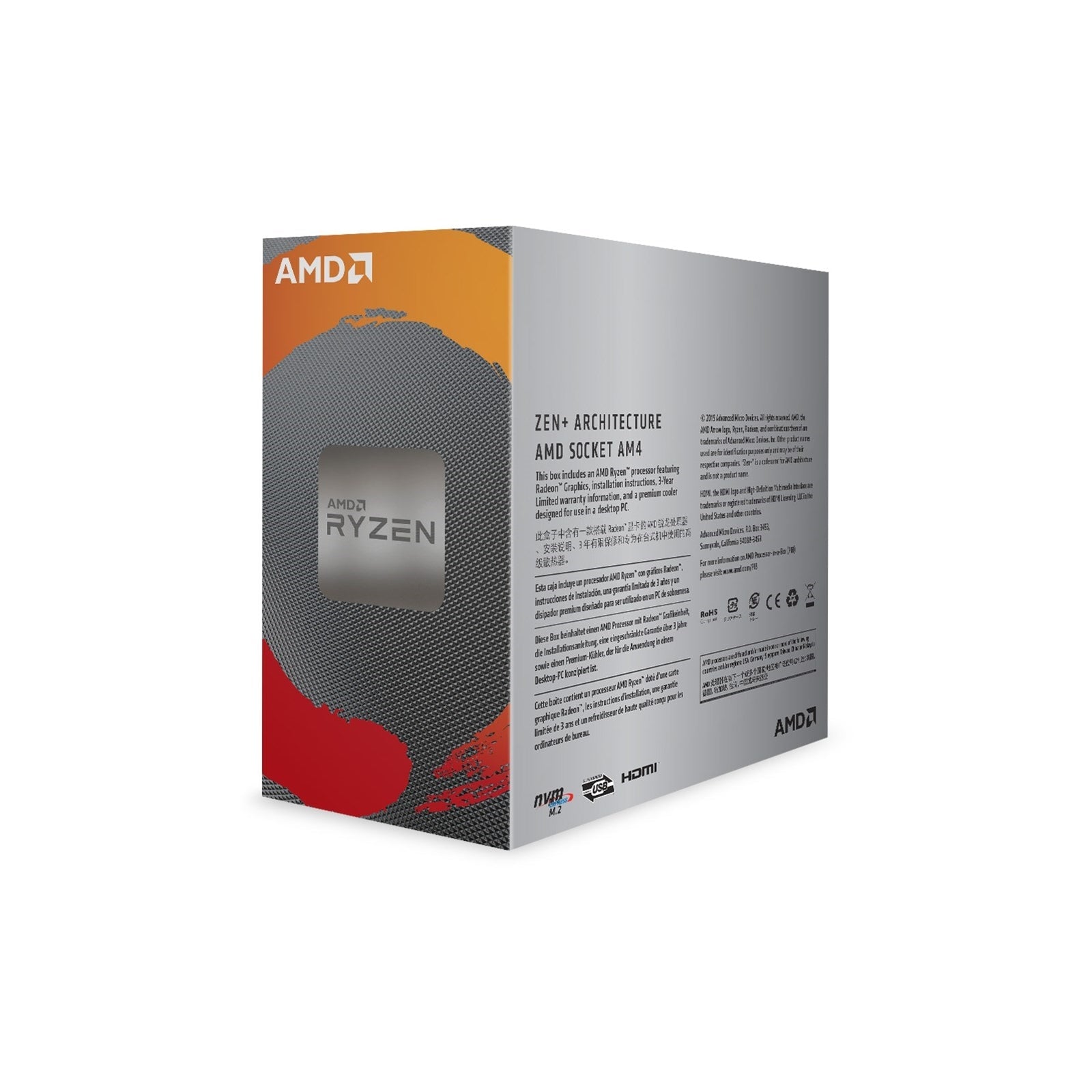AMD Ryzen 3 3200G 3.6GHz 4 Core AM4 Processor
