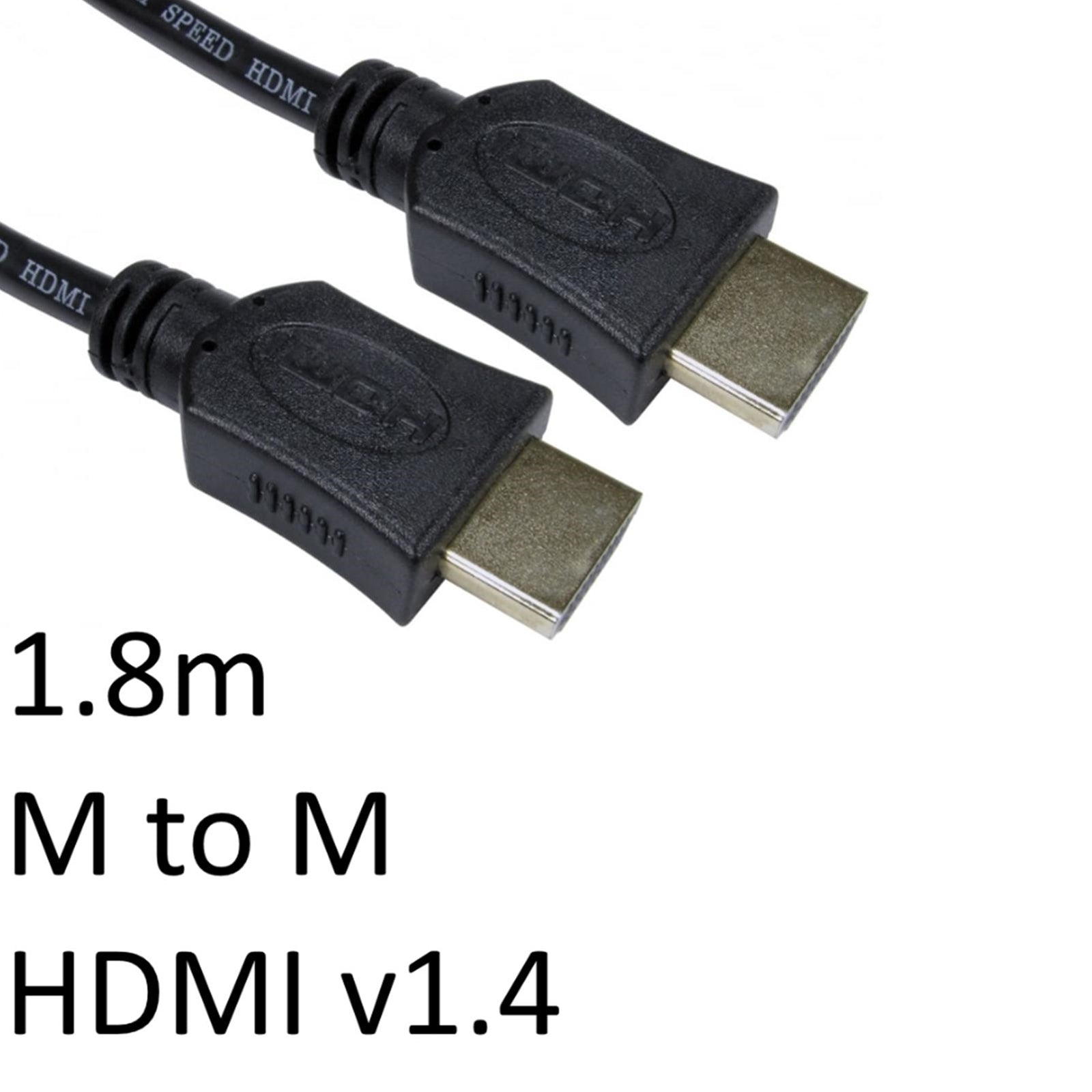 HDMI 1.4 (M) to HDMI 1.4 (M) 1.8m Black